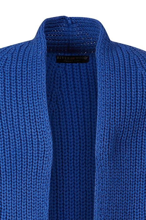 LOOSE FITTED FANCY CARDI 3/4SL BLUE 3