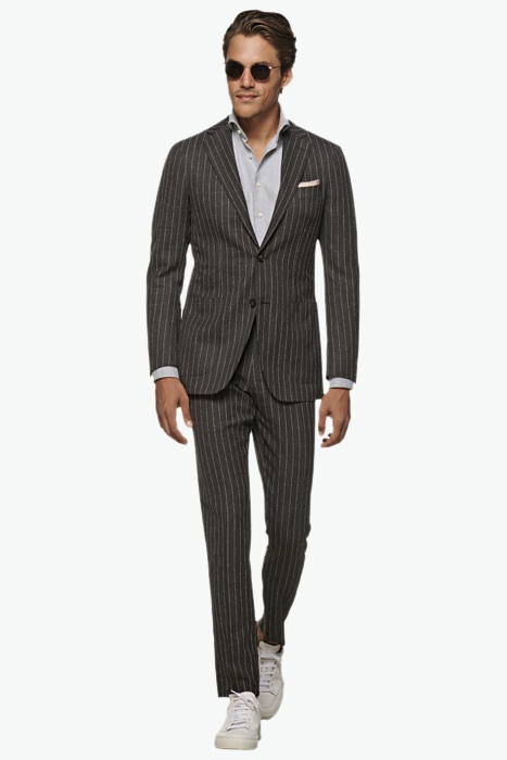 Dark Grey Striped Havana Suit 1