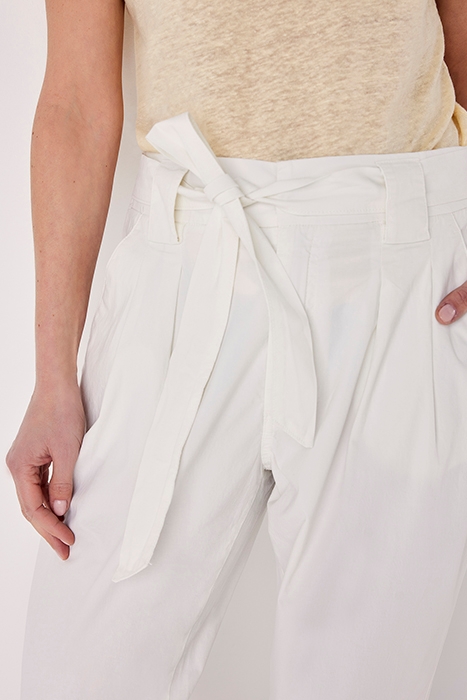 PAPERBAG PANTS CRISPY COTTON WHITES 3