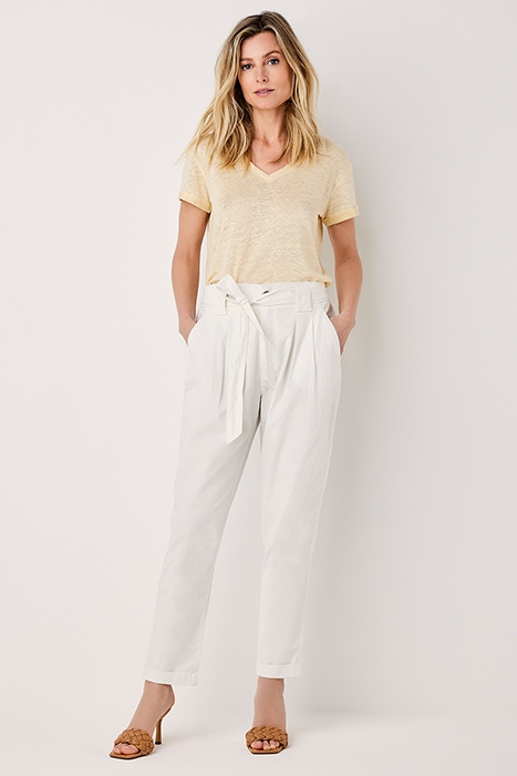 PAPERBAG PANTS CRISPY COTTON WHITES 1