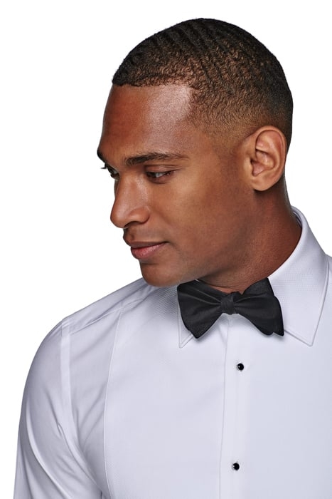White Piqué Slim Fit Tuxedo Shirt 6