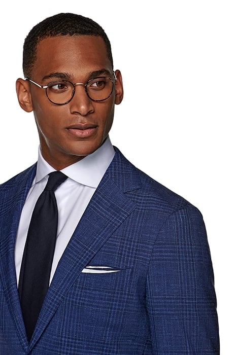 MID BLUE CHECKED HAVANA SUIT 7