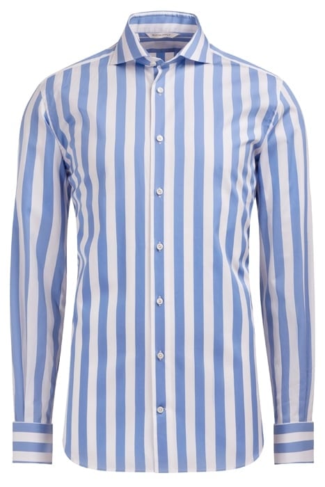 Mid Blue Striped Slim Fit Shirt 2