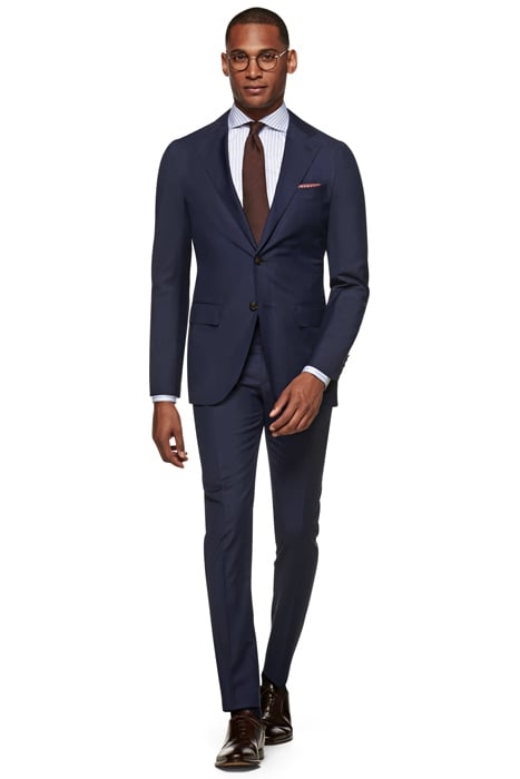 Navy Checked Havana Suit 1