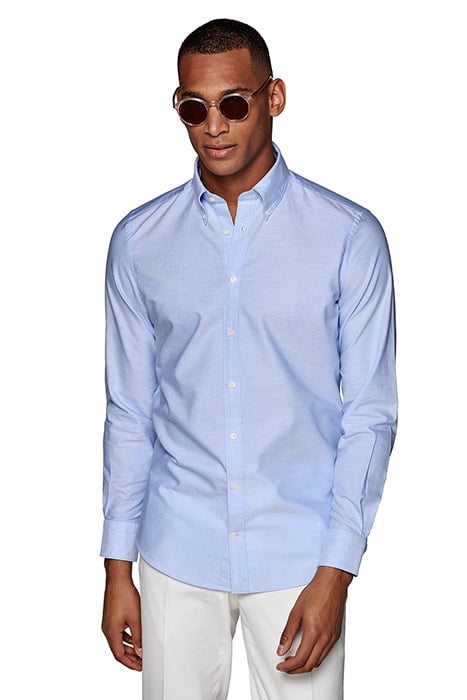 Light Blue Royal Oxford Slim Fit Shirt 1
