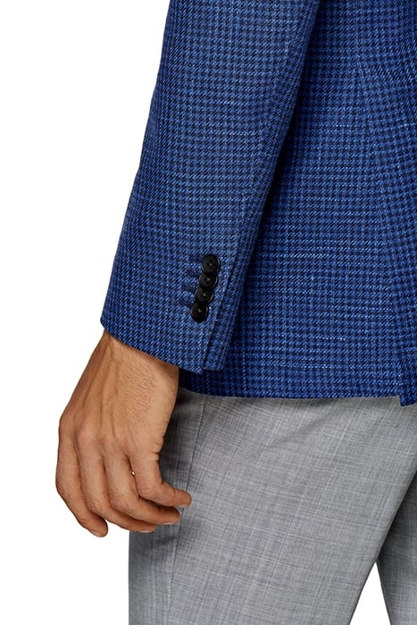 Mid Blue Houndstooth Havana Blazer 7
