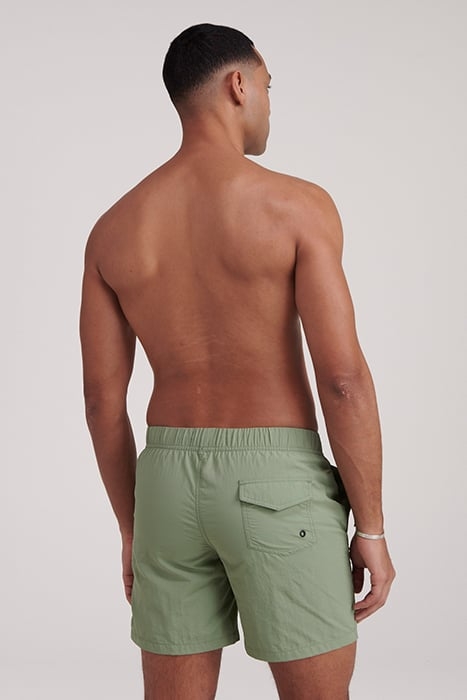 MEN SWIMSHORT NICK NYLON SOLID HEDGE GREEN 3