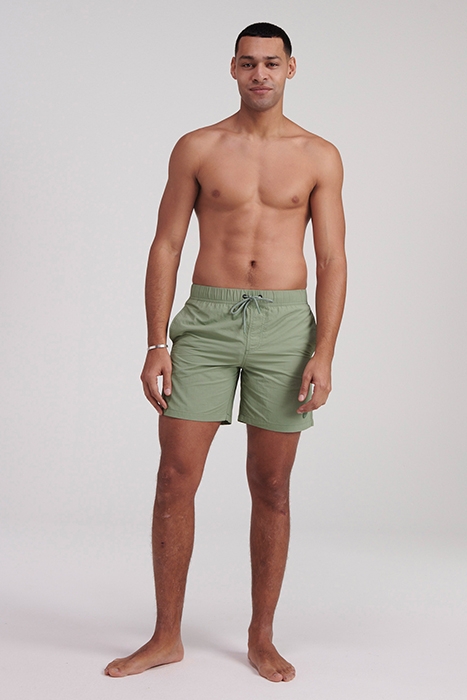 MEN SWIMSHORT NICK NYLON SOLID HEDGE GREEN 4