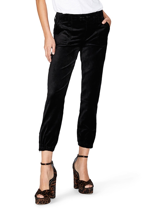 MAYSLIE VELVET JOGGER BLACK OVERDYE 1