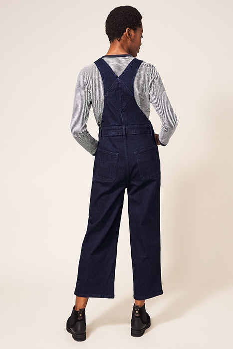 KELLY WIDE LEG DUNGAREE DK DENIM 2