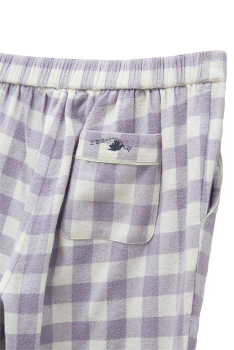 NINA ORGANIC BRUSHED PJ BOTTOM PURPLE MULTI 3