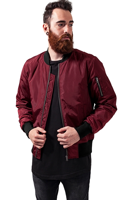 2-TONE BOMBER JACKET BURGUNDY/BLACK 2