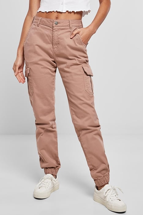 LADIES HIGH WAIST CARGO PANTS DUSKROSE 2