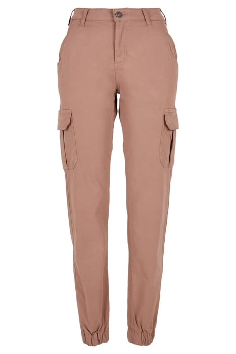 LADIES HIGH WAIST CARGO PANTS DUSKROSE 1