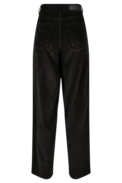 LADIES HIGH WAIST 90´S WIDE LEG CORDUROY PANTS BLACK 2