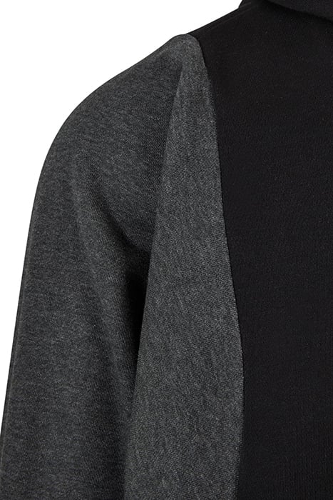 CUT ON SLEEVE HOODY BLACK/CHARCOAL 7