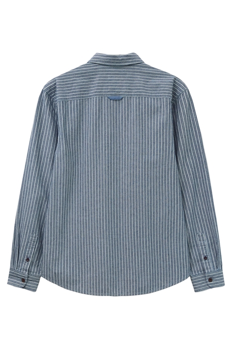 MELTON INDIGO STRIPE SHIRT INDIGO BLE 4
