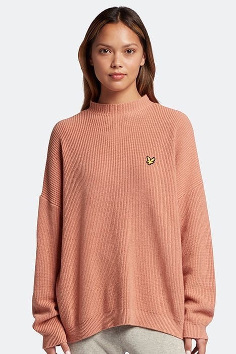 MOCK NECK JUMPER W795 DUSTY PEACH 1
