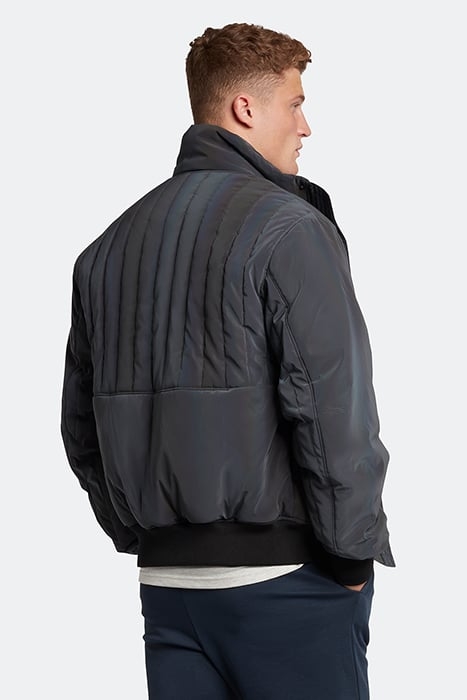 IRIDESCENT PADDED BOMBER Z865 JET BLACK 2