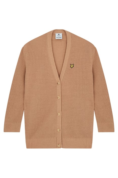 RIBBED CARDIGAN W802 WARM TAN 5