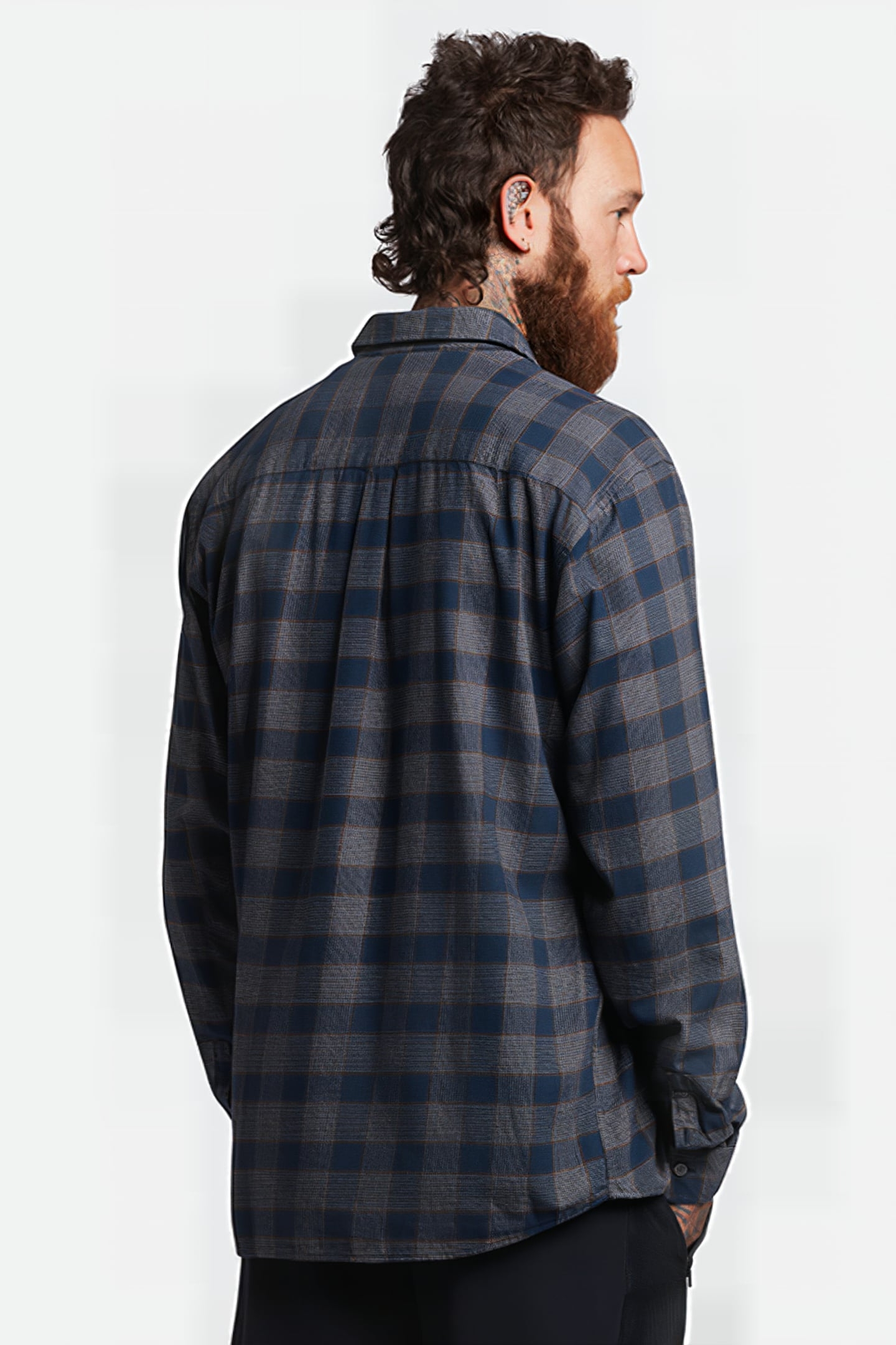 CHECK OVERSHIRT Z271 DARK NAVY 2