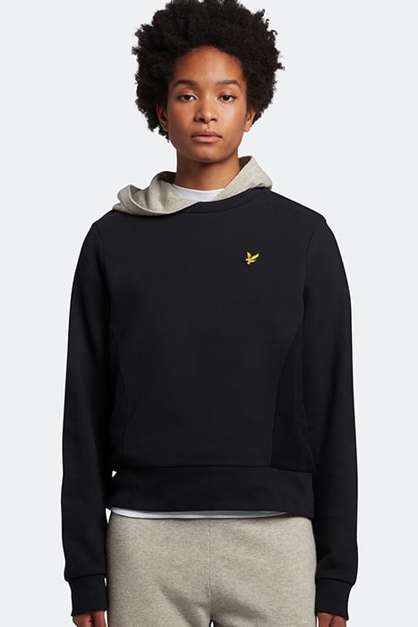TEXTURED PANEL SWEATSHIRT Z865 JET BLACK 1