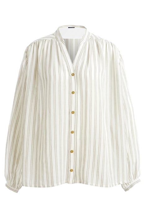 LS SHIRT FROUNCED SHOULDER GREEN 2