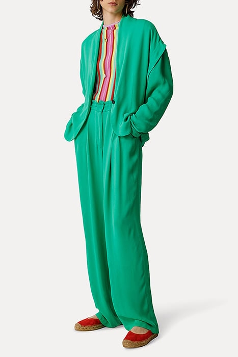 ECO FRIENDLY VISCOSE GEORGETTE DECONSTRUCTED JACKET MOJITO 4