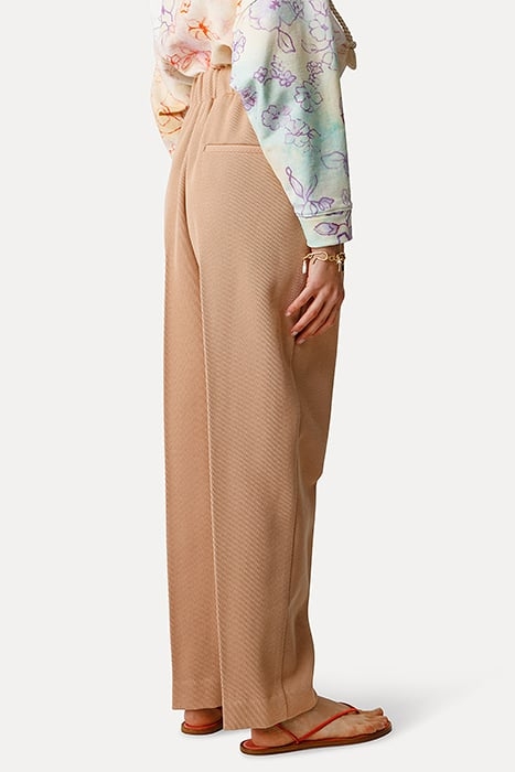 WOOL COTTON HIGH WAIST PANTS APRICOT 3