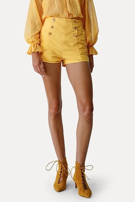 CHIC COTTON TWILL HIGH WAIST SHORTS SOLE 2