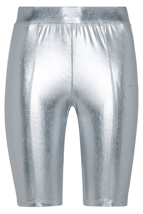 LAMINATED STRETCH SLIM FIT SHORTS SILVER 1