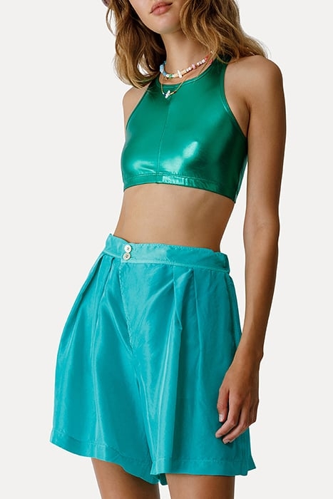 LAMINATED STRETCH TOP EMERALD 2