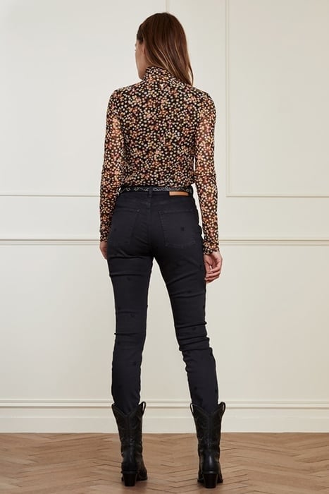 EVA SLIM EMBRO TROUSERS BLACK 2