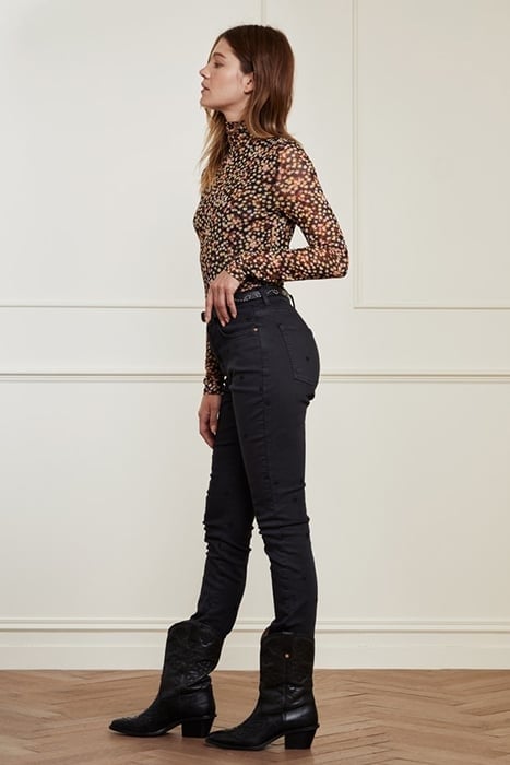 EVA SLIM EMBRO TROUSERS BLACK 3
