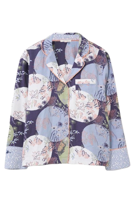 NINA WOVEN PJ SHIRT GREY MULTI 1