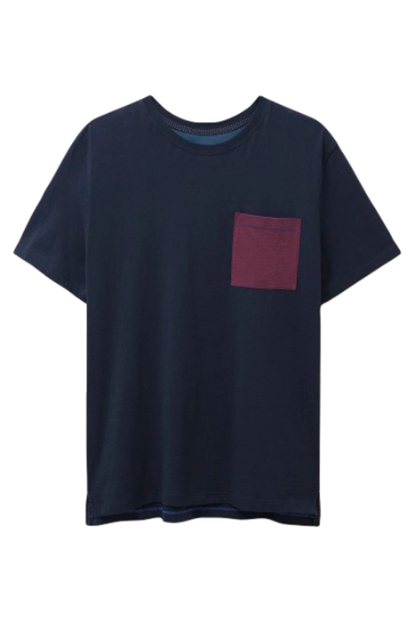 MOOR MERCERISED POCKET T SHIRT DARK NAVY 1