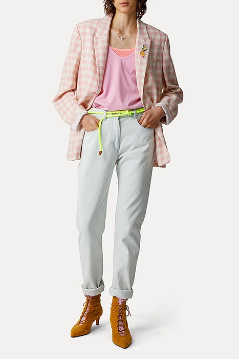 RAW DENIM BOYFRIEND PANTS BLEACH 4