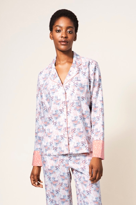 NINA WOVEN PJ SHIRT IVORY MULTI 2