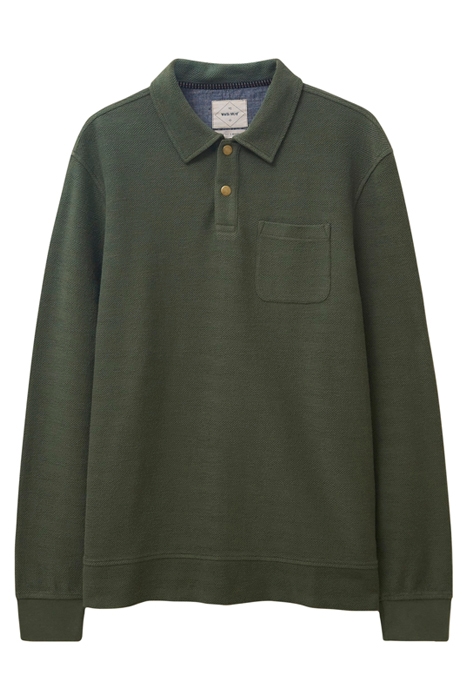 ILLSTON HERRINGBONE SWEAT DARK GREEN 1