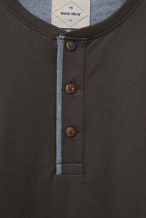 NEWHALL MERCERISED HENLEY WASHED BLACK 5