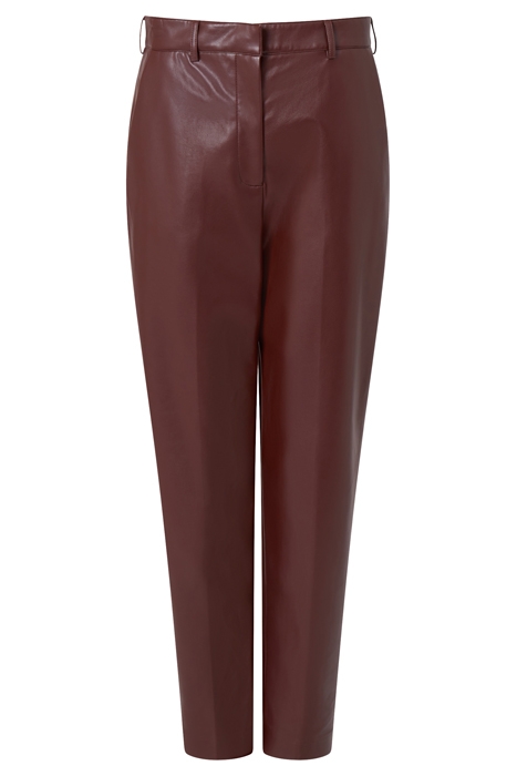CROLENDA PU TAPERED TROUSER BITTER CHOCOLATE 7