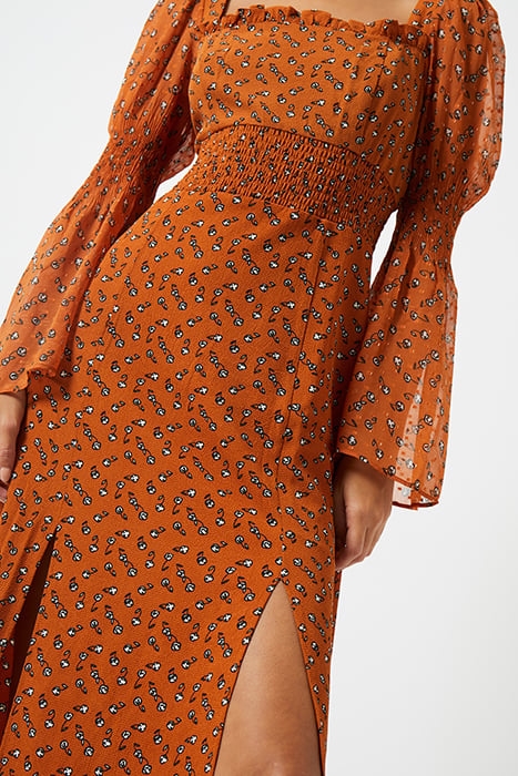 FRANCINE CALLIE DP SMCK MIDDRS LEATHER BROWN MULTI 4