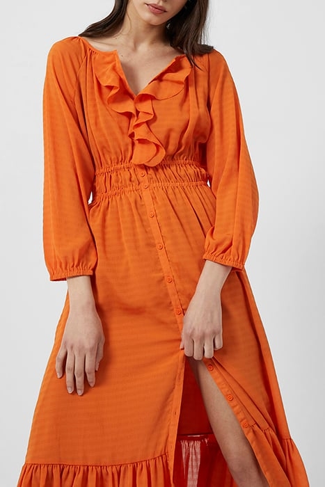 ANNA CORA PLEAT BUT DO MA DRES BURNT ORANGE 4