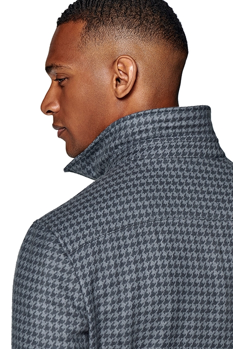 MID BLUE HOUNDSTOOTH SHIRT-JACKET 6