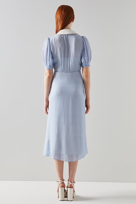 BEECHAM SHIRT DRESS BLUE/CREAM 3