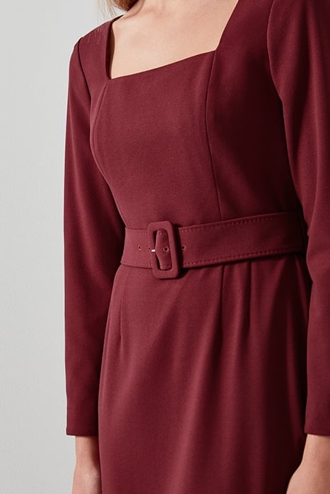 CARRINGTO MIDI DRESS BURGUNDY 4