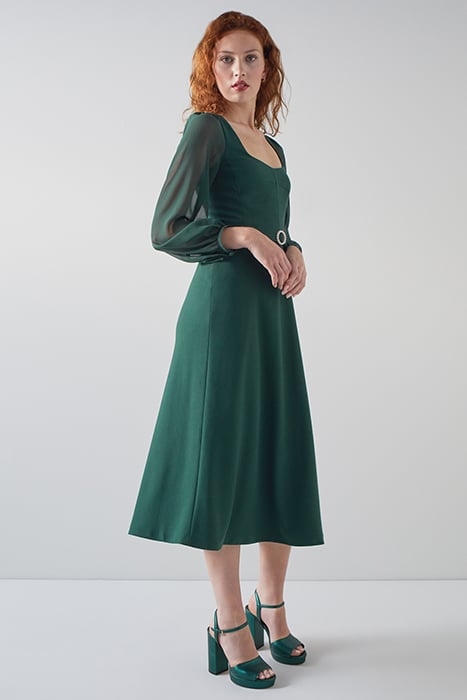 PERDY MIDI DRESS GREEN 4