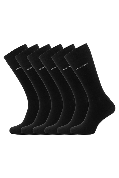 CREW SOCK BLACK 6-PACK 1