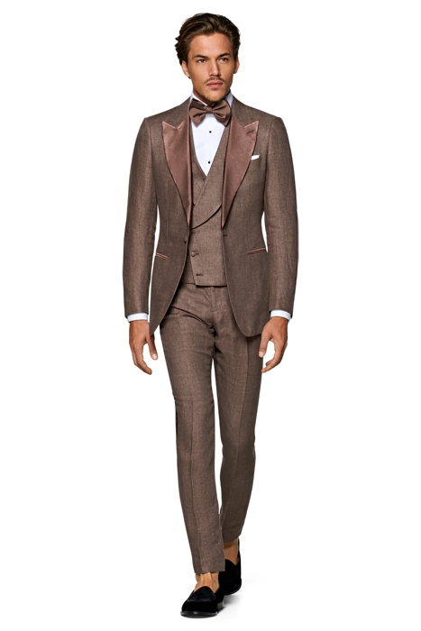 MID BROWN THREE-PIECE LAZIO TUXEDO 1