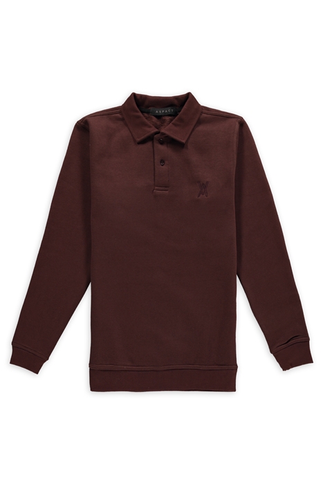 PREMIUM POLO SWEATER BROWN 1